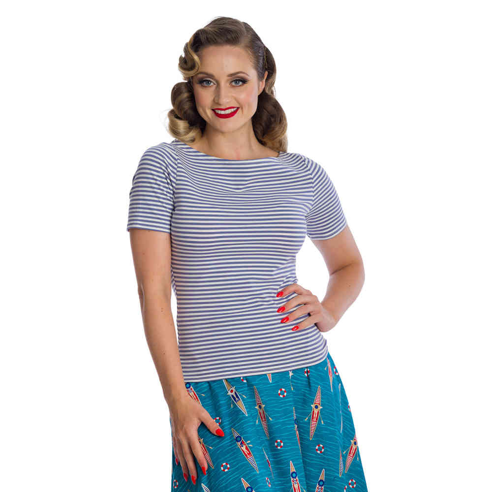 Banned - SZIZZLE STRIPE Top - Violet